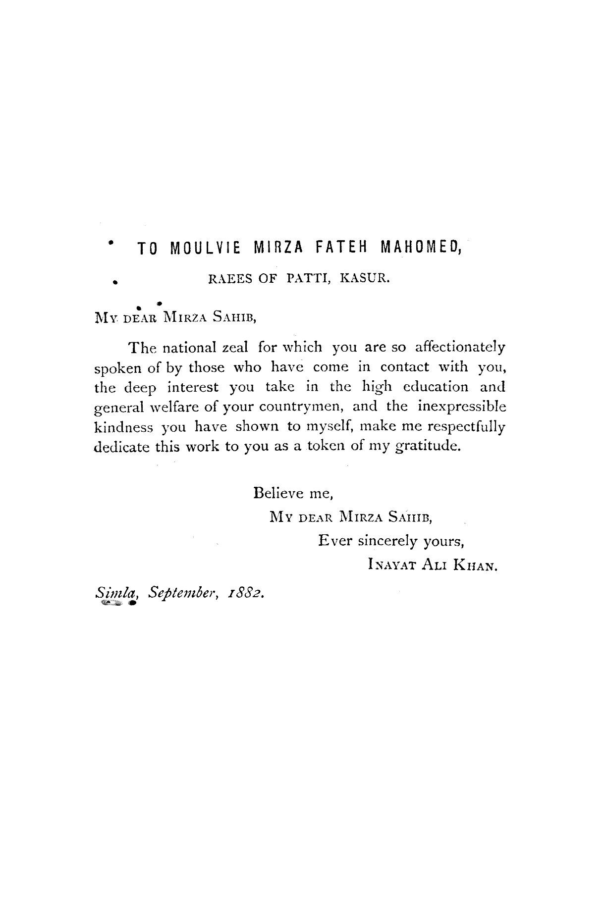 A Description of the Principal Kotla Afghans (by: Inayat Ali Khan) - Image 4